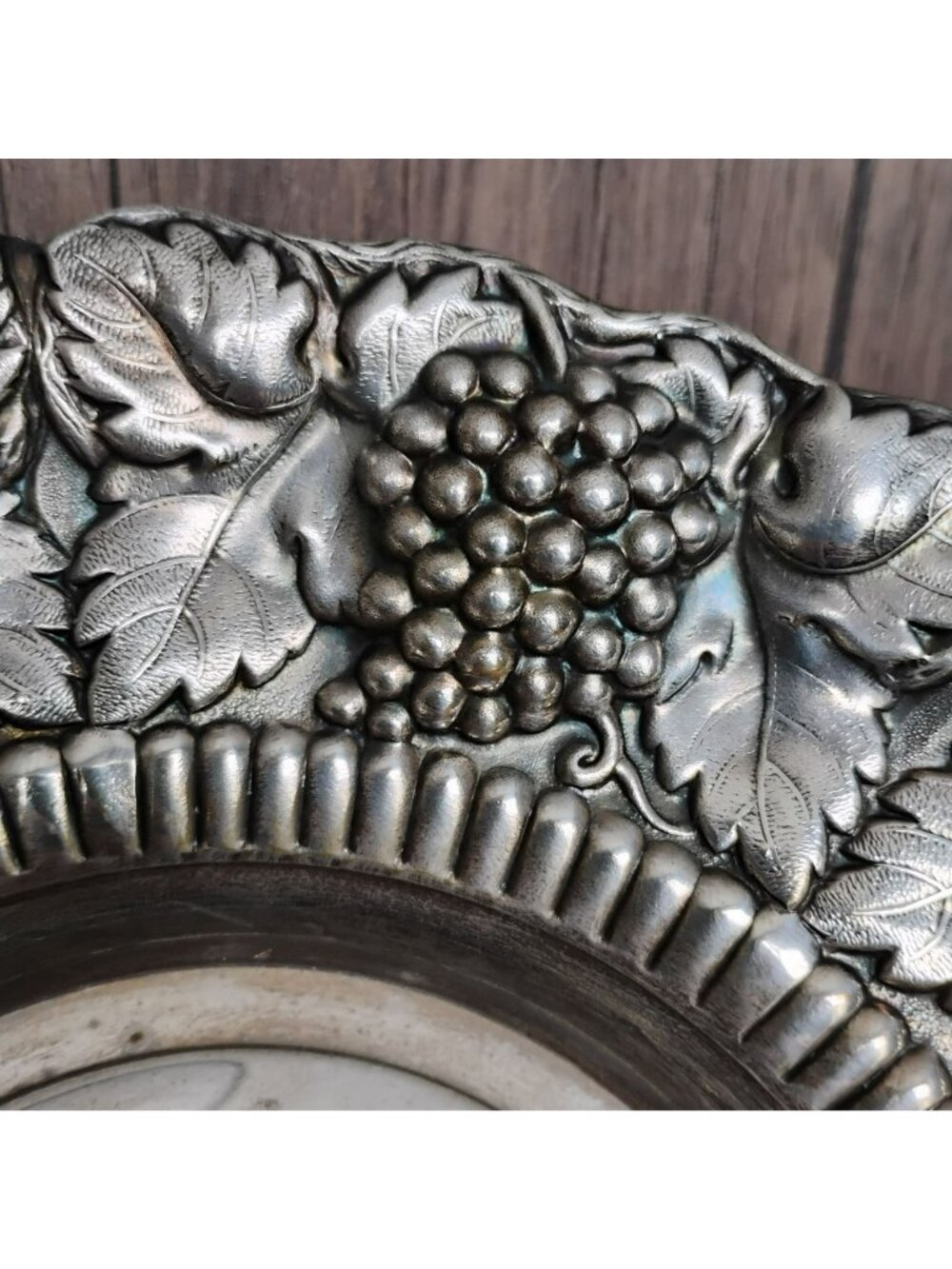 Vintage William Adams Silver-Plated Repousse Serving Bowl 11" Dish Spain Grape - Picture 6 of 9